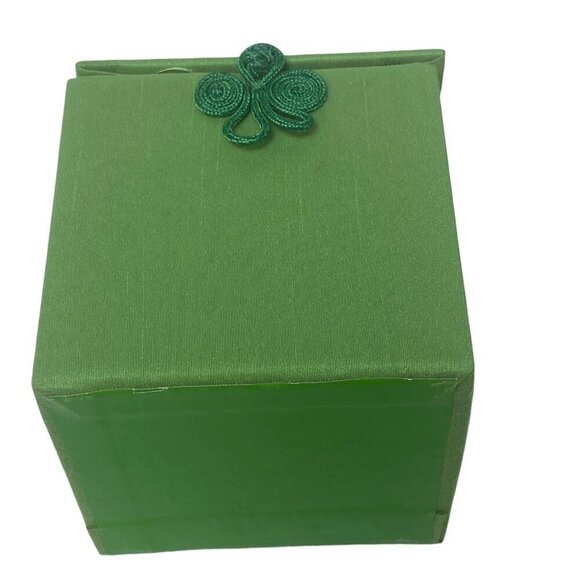 Christmas Ornament Blue Santa with Sleigh Reverse Glass Painted Le Bien Blue - Picture 11 of 11